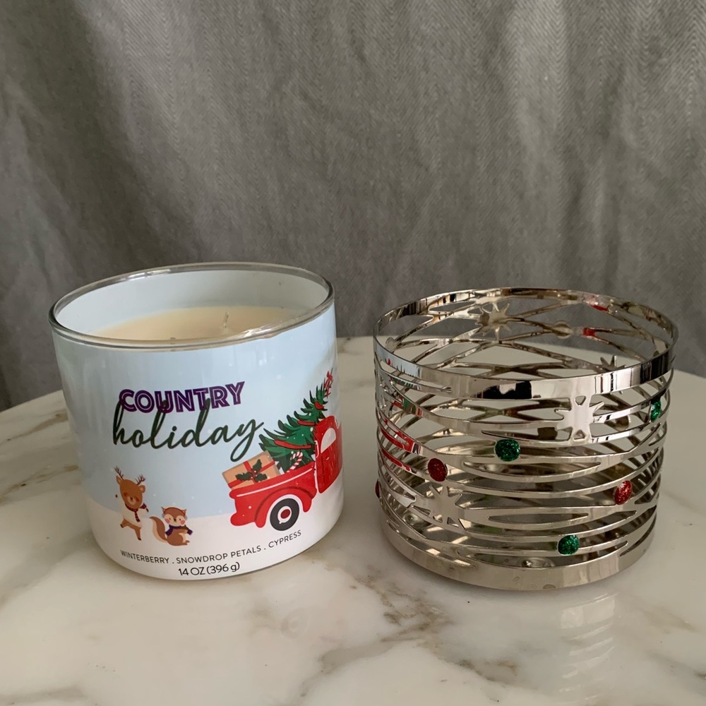 Candle & holder
